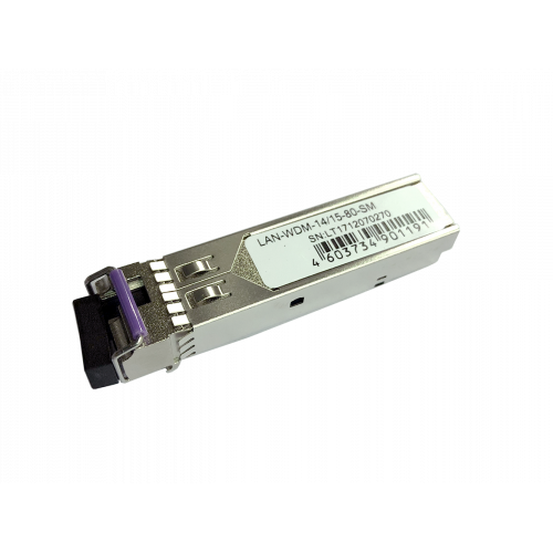SFP WDM 1.25 Gbps, 1490nm/1550nm module, 80 km, LC, DDM, Cisco